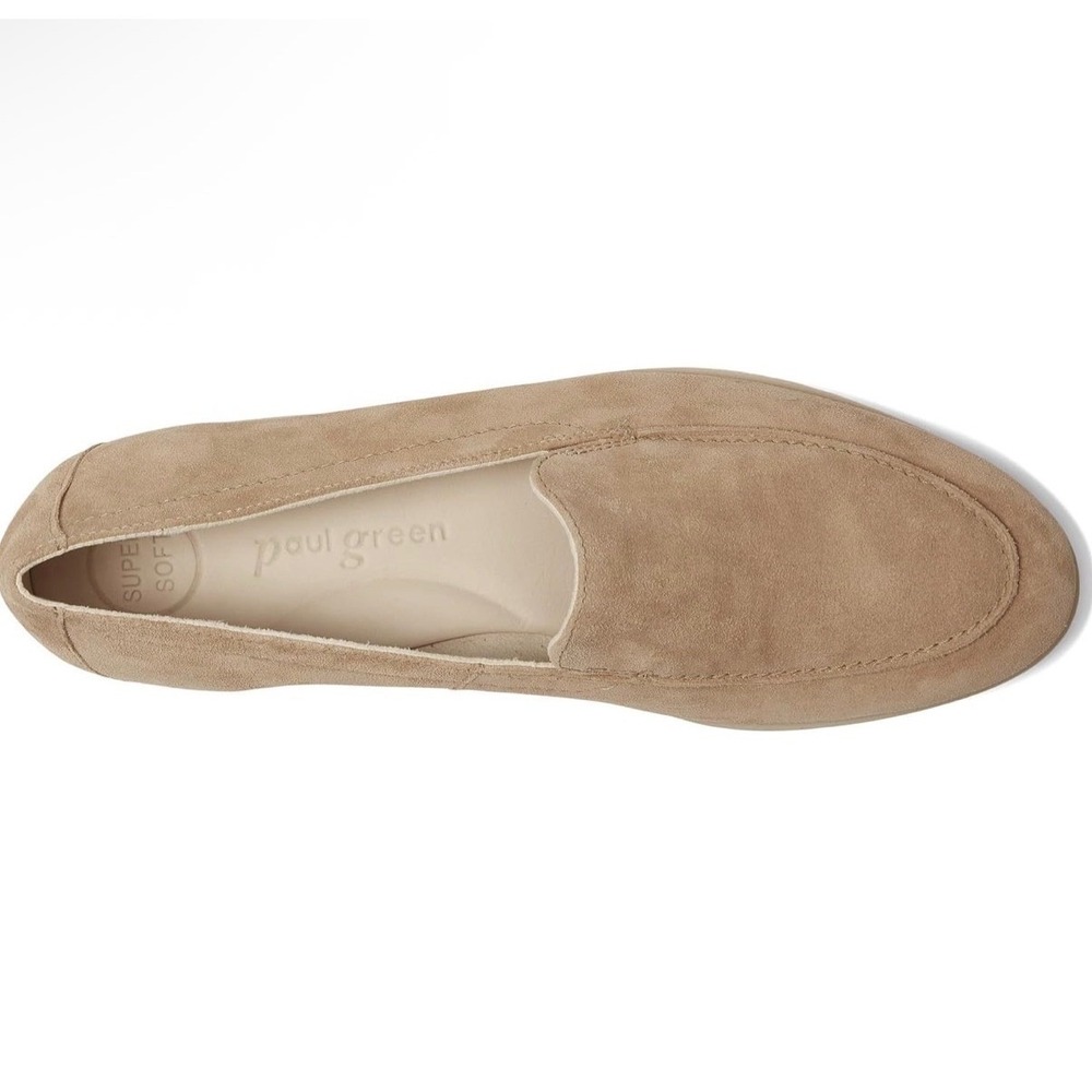 Paul Green Selby Loafers Womens 7.5 Tan Suede Leather Slip On Made In Austria - Picture 2 of 9